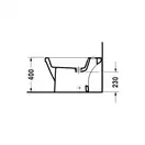 Биде напольное Duravit 2nd floor 66,5х35 см с 3 отверстиями для смесителя (0137100030) фото 4 Aquada.com.ua
