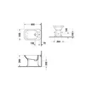 Биде напольное Duravit 1930 60х35,5 см цвет белый (0267100000) фото 5 Aquada.com.ua