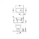 Биде напольное Duravit Starck3 65,5х36,5 см, цвет белый (удлиненное) (2234100000) фото 4 Aquada.com.ua