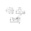 Биде подвесное Duravit Darling New 54х36,5 см, цвет белый (2249150000) фото 4 Aquada.com.ua