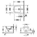 Биде подвесное Duravit DuraStyle 48х37 см, цвет белый (укороченное) (2285150000) фото 4 Aquada.com.ua