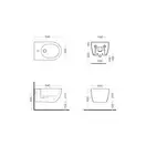 Биде подвесное Flaminia Set Pinch 54х36 см (PH218) фото 4 Aquada.com.ua