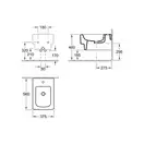 VILLEROY & BOCH MEMENTO биде 37,5*56см, подвесное, для 1 поз.смес., с отв под смес, с переливом, цвет белый альпин (54280001) фото 2 Aquada.com.ua