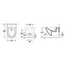 VILLEROY & BOCH SUBWAY биде подвесн. 37*56см, для 1-позиц. смесителя, отверст. выбито, с перелив., Star White CeramicPlus (740000R2) фото 2 Aquada.com.ua