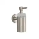 Дозатор для жидкого мыла Hansgrohe Logis (цвет - шлиф. никель, стекло матовое), ёмкость 125 мл (40514820) фото 1 Aquada.com.ua
