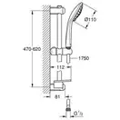 GROHE Душовий гарнітур, 3 режими струменю Euphoria 110 Massage  (27231001)