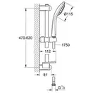 Grohe Euphoria Душевой гарнитур со штангой, хром (27266001)