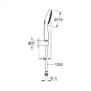 Душевой гарнитур Grohe Power & Soul (цвет - хром), 2 вида струи (27839000) фото 2 Aquada.com.ua
