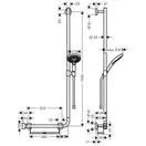 Душевой гарнитур Hansgrohe Raindance Select S 120 3jet EcoSmart 9 л/мин со штангой 110 см (цвет - хром) (26327000) фото 2 Aquada.com.ua
