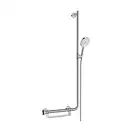 Душевой гарнитур Hansgrohe Raindance Select S 120 3jet EcoSmart 9 л/мин со штангой 110 см (цвет - хром/белый) (26327400) фото 1 Aquada.com.ua