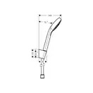 Душевой гарнитур Hansgrohe Croma Select S (цвет - хром/белый). 3 типа струи, шланг 1600 мм (26411400) фото 2 Aquada.com.ua