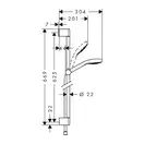 Душевой гарнитур Hansgrohe Croma Select S Multi со штангой 65 см (цвет - хром/белый) (26560400) фото 2 Aquada.com.ua