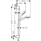 Hansgrohe Croma Select S Multi Душевой набор, белый/хром (26560400)