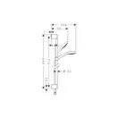 Душевой гарнитур Hansgrohe Croma Select S Multi 0,90 м (цвет - хром/белый) (26570400) фото 2 Aquada.com.ua