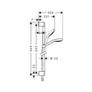 HANSGROHE Душевой набор 0,65м цв белый хром Croma Select E (26584400) фото 2 Aquada.com.ua