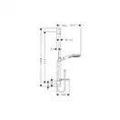 Душевой гарнитур Hansgrohe Raindance Select 120 3jet со штангой 90 см и мыльницей (цвет - хром/белый) (26621400) фото 2 Aquada.com.ua