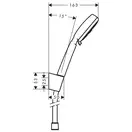 Ручной душ с держателем и шлангом, 2 типа струи Hansgrohe Crometta Vario (цвет - хром/белый) (26666400) фото 2 Aquada.com.ua