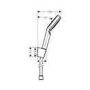 HANSGROHE Душевой набор 1,25 м, белый/хром Crometta 1jet (26690400) фото 2 Aquada.com.ua