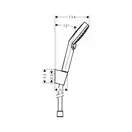 HANSGROHE Crometta Vario Душевой набор с портером 1.25 m, белый/хром (26691400) фото 2 Aquada.com.ua