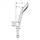 HANSGROHE Ручной душ со шлангом 1,60м Raindance Select E 120 Porter (26720400) фото 2 Aquada.com.ua