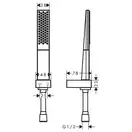 Душевой гарнитур Hansgrohe Rainfinity (цвет - хром/чёрный), 1 вид струи (26856000) фото 3 Aquada.com.ua