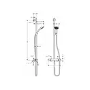 Душевой гарнитур с термостатом Hansgrohe Croma Select S (цвет - хром/белый) (27247400) фото 2 Aquada.com.ua