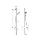 Душевой гарнитур с термостатом Hansgrohe Croma Select E (цвет - хром/белый) (27248400) фото 2 Aquada.com.ua