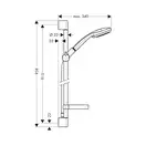 HANSGROHE Душевой набор, 0,90 м Croma 100 Multi (27655000) фото 2 Aquada.com.ua