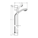 HANSGROHE Душевой набор, 0,9 м Crometta 85 (27729000) фото 2 Aquada.com.ua