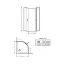 Душевая кабина Radaway Premium Plus A 90×90 (профиль - хром; стекло - прозрачное) (30403-01-01N) фото 3 Aquada.com.ua