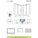Душевая дверь Radaway Espera DWJ 120 Mirror 120х200 см (профиль - хром; стекло - прозрачное) (380111-01R)