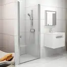 Душевые двери Ravak Chrome (профиль - сатин; стекло - Transparent (прозрачный)) h=1950 мм (0QV40U00Z1) фото 1 Aquada.com.ua