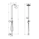 Душевая система с термостатом Axor Urquiola Showerpipe (цвет - хром) (11901000) фото 4 Aquada.com.ua
