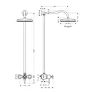 Душевая система с термостатом Axor Montreux Showerpipe (цвет - хром) (16570000) фото 3 Aquada.com.ua