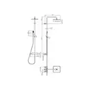 Душевая система с термостатом Bossini Cosmo Squaro (цвет - хром) (L10103) фото 2 Aquada.com.ua