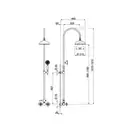 Душевая система Devit Charlestone Ø 210 мм (цвет - хром) (AC004051) фото 2 Aquada.com.ua