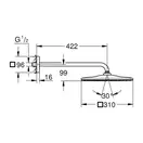 Душевая система скрытого монтажа Grohe Eurocube (цвет - хром) (2406200L) фото 11 Aquada.com.ua