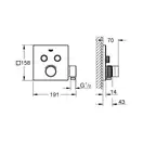 Душевая система скрытого монтажа с термостатом Grohe Cube (цвет - хром) (3450600A) фото 2 Aquada.com.ua