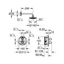 Душевая система скрытого монтажа с термостатом Grohe Grohtherm 1000 (34582000) фото 7 Aquada.com.ua