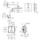 Душова система прихованого монтажу з термостатом Grohe Grohtherm Convent. Concealed (34729000)