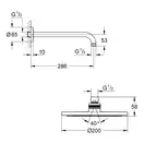 Душевая система скрытого монтажа с термостатом Grohe Grohtherm (цвет - хром) (3472900A) фото 4 Aquada.com.ua