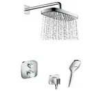 Душевая система скрытого монтажа с термостатом Hansgrohe (цвет - хром) (1570800+27385000+01800180+26485000+26520000+28276000) фото 1 Aquada.com.ua