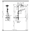 Душева система с термостатом Hansgrohe Croma Select S Showerpipe 280 1jet (цвет - белый матовый) (26890700) фото 2 Aquada.com.ua
