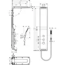 Душова панель Hansgrohe Raindance Shower panel Lift 180 2jet, білий / хром (27008400)