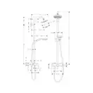 Душевая система Hansgrohe Croma Showerpipe 160 1jet (цвет - хром) (27154000) фото 2 Aquada.com.ua