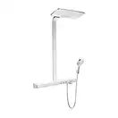 Душевая система с термостатом Hansgrohe Rainmaker Select Rainmaker Select 420 2jet Showerpipe (цвет - хром/белый) (27168400) фото 1 Aquada.com.ua