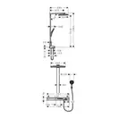 Душевая система с термостатом Hansgrohe Rainmaker Select Rainmaker Select 420 2jet Showerpipe (цвет - хром/белый) (27168400) фото 3 Aquada.com.ua
