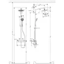 Душова система Hansgrohe Croma 220 1jet Showerpipe з термостатом, хром (27185000)