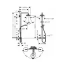 Душевая система с термостатом Hansgrohe Croma Select E Showerpipe 180 2jet (цвет - хром/белый) (27256400) фото 4 Aquada.com.ua