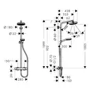 Hansgrohe Crometta 160 Душевая система с термостатом, хром (27264400)